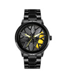 WATCHVERSE Men's Car Wheel Watch with Spinning Car Rim Hub Design|| Analog Stainless Steel || Quartz Movement