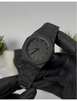Premium All-Black Arabic Dial Watch with Durable Polycarbonate Strap Minimalist Unisex Design